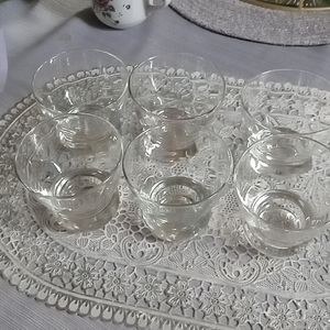 Set of 6 vintage low ball glasses